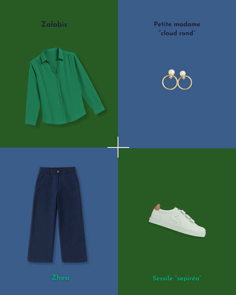 colorblock marine + vert